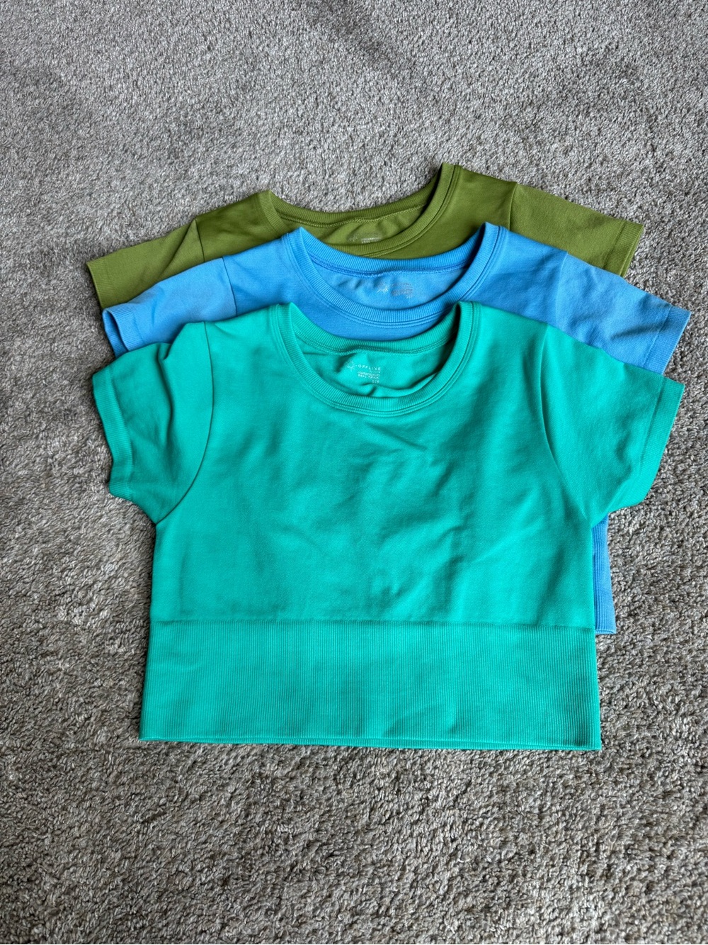 Aerie Offline Short Sleeve Seamless Top Bundle, Small Aspire Tank